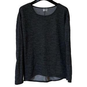 Danskin Now Women’s Heather Gray Long Sleeve Scoop Neck Shirt Sz S (4-6)